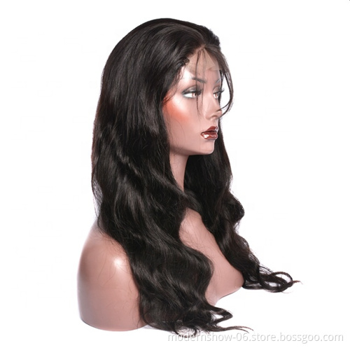 Wholesale 100% Human Hair Wigs  Body Wave 100% Virgin Human Hair Lace Wigs With Baby Hair